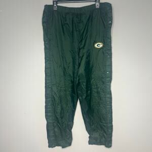 VTG Green Bay Packers Lined Track Windbreaker Pants Nylon 90s Tear-Away Men's M